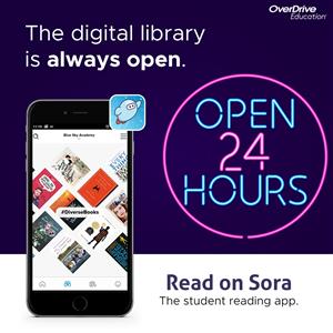 Sora Library is open 24 hours. 
